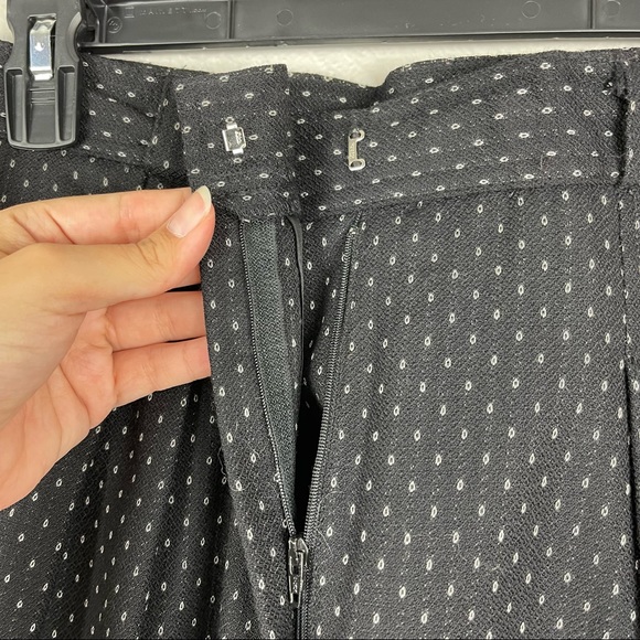 Vintage Christian Dior Tapered High Waist Dot Pattern Black Trouser 14 - Picture 12 of 12